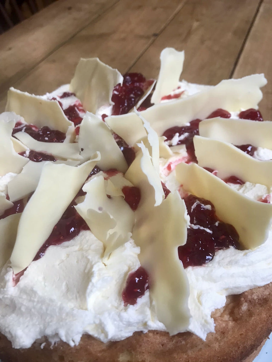 Raspberry & White Chocolate Cake The Emporium Yeovil