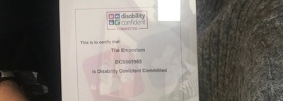 The Emporium is awarded ‘Disability Confident Committed’ status!