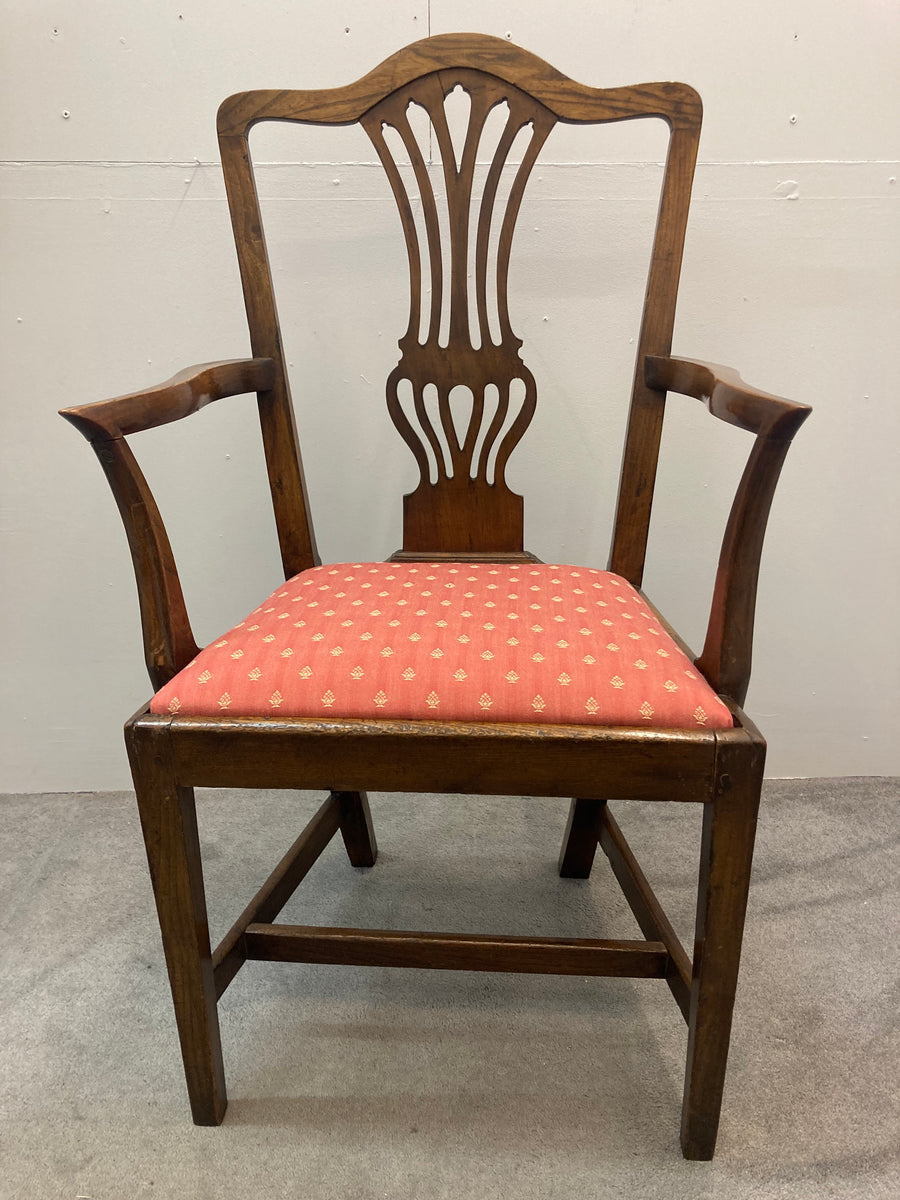 A George III Hepplewhite Pattern Carver and a George III Chippendale P ...